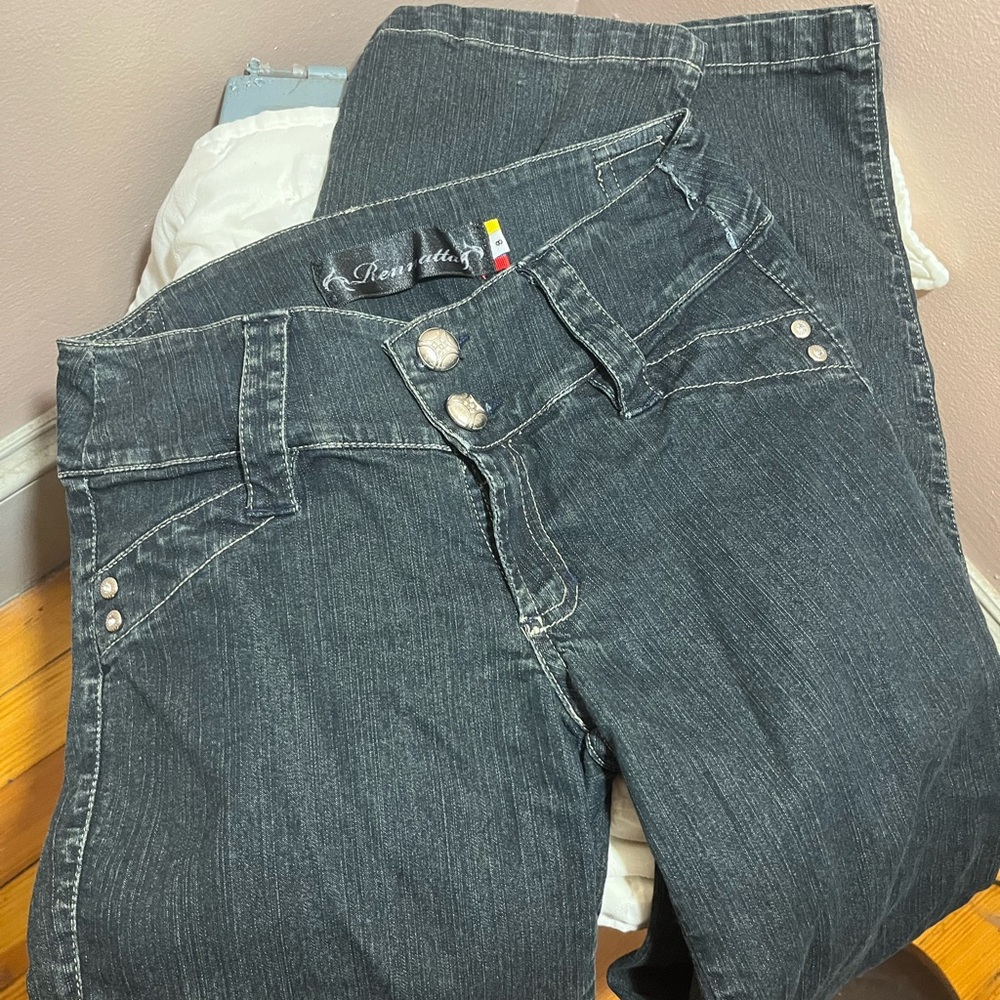 Women's Gray low rise jeans